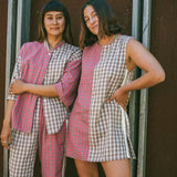 Flannel Sporty Dress - Strawberry Milk