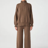 Milan Zip Sweater - Cacao