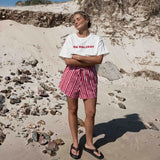 Gigi Short - Stripe Red/Pink