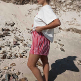 Gigi Short - Stripe Red/Pink