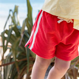 Mini Terry Towelling Shorts -  Chilli
