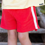 Mini Terry Towelling Shorts -  Chilli