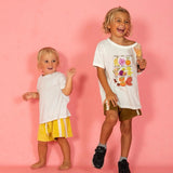 Mini Terry Towelling Shorts in Butter Yellow