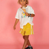 Mini Terry Towelling Shorts in Butter Yellow