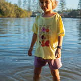 Mini Terry Towelling Shorts in Jacaranda