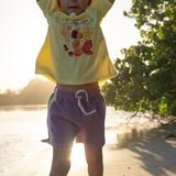 Mini Terry Towelling Shorts in Jacaranda