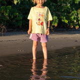 Mini Terry Towelling Shorts in Jacaranda