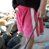 Mini Terry Towelling Shorts - Strawberry