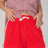 Terry Towelling Shorts - Chilli