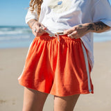 Terry Towelling Shorts Coral