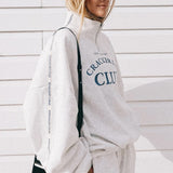 Cloud Quarter Zip Sweater - Grey Marle